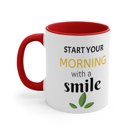 Accent Coffee Mug, 11oz - Start your morning with a smile